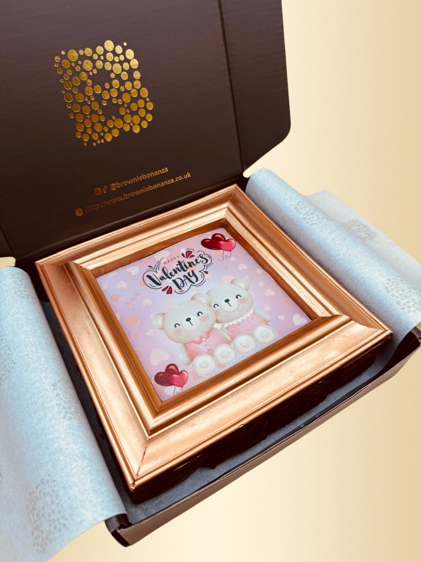 Valentines Frame Brownie Slab