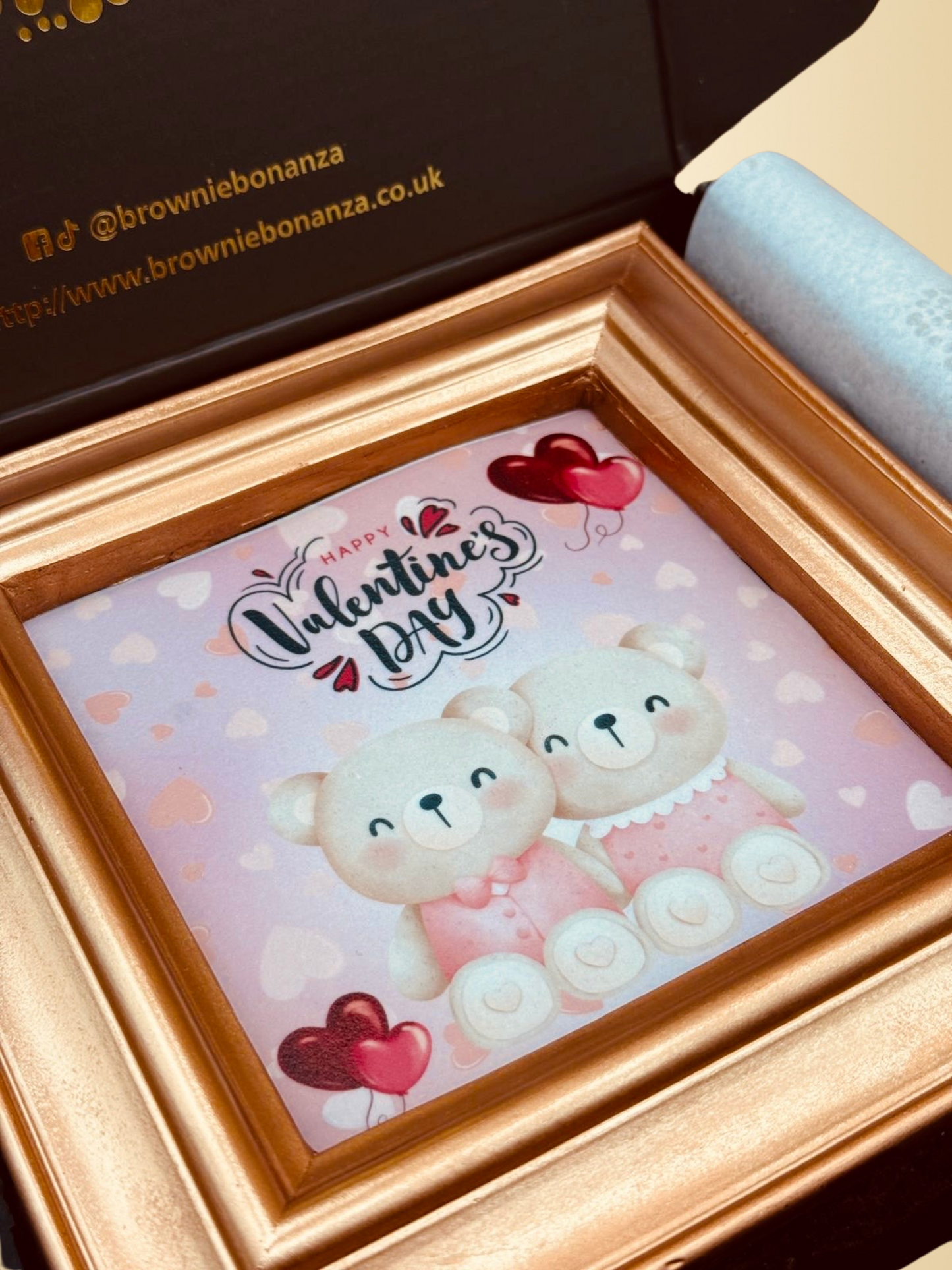 Valentines Frame Brownie Slab