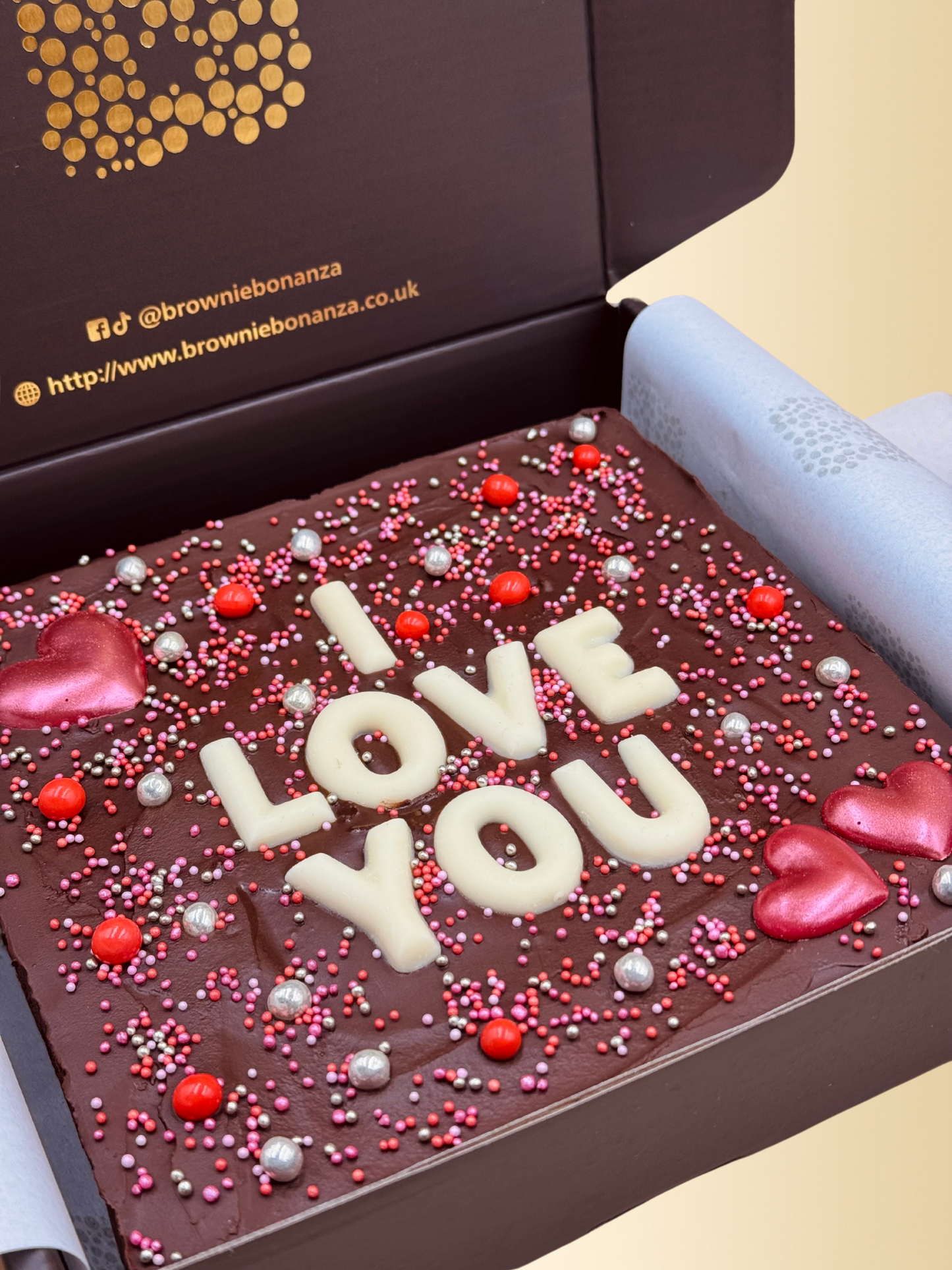 Valentines Brownie Slab