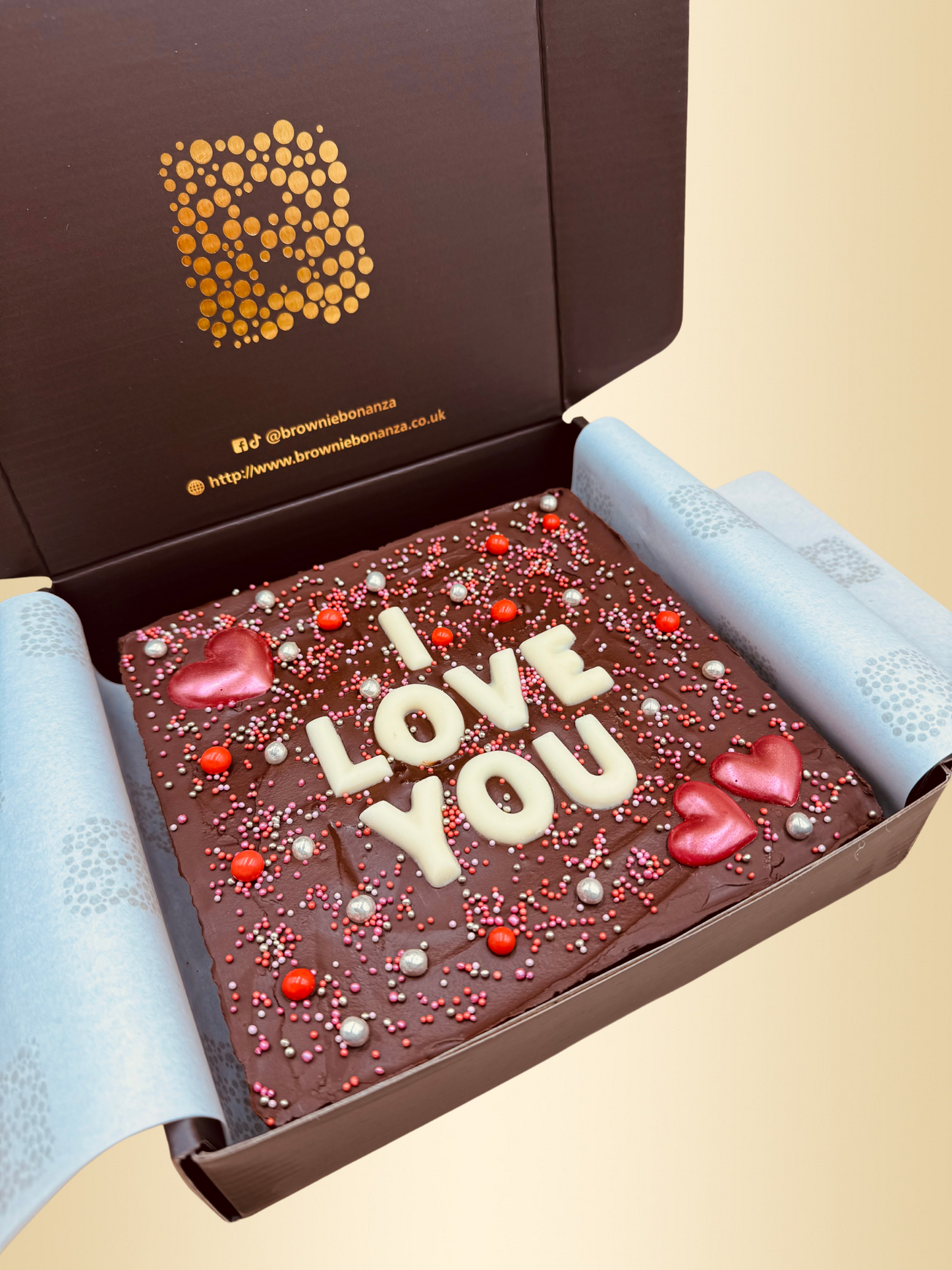Valentines Brownie Slab